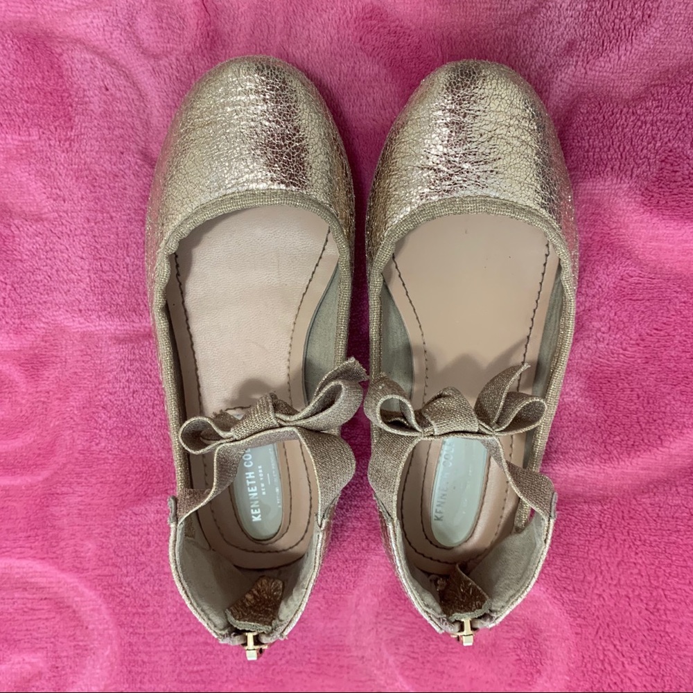 Rose gold girls dress flats